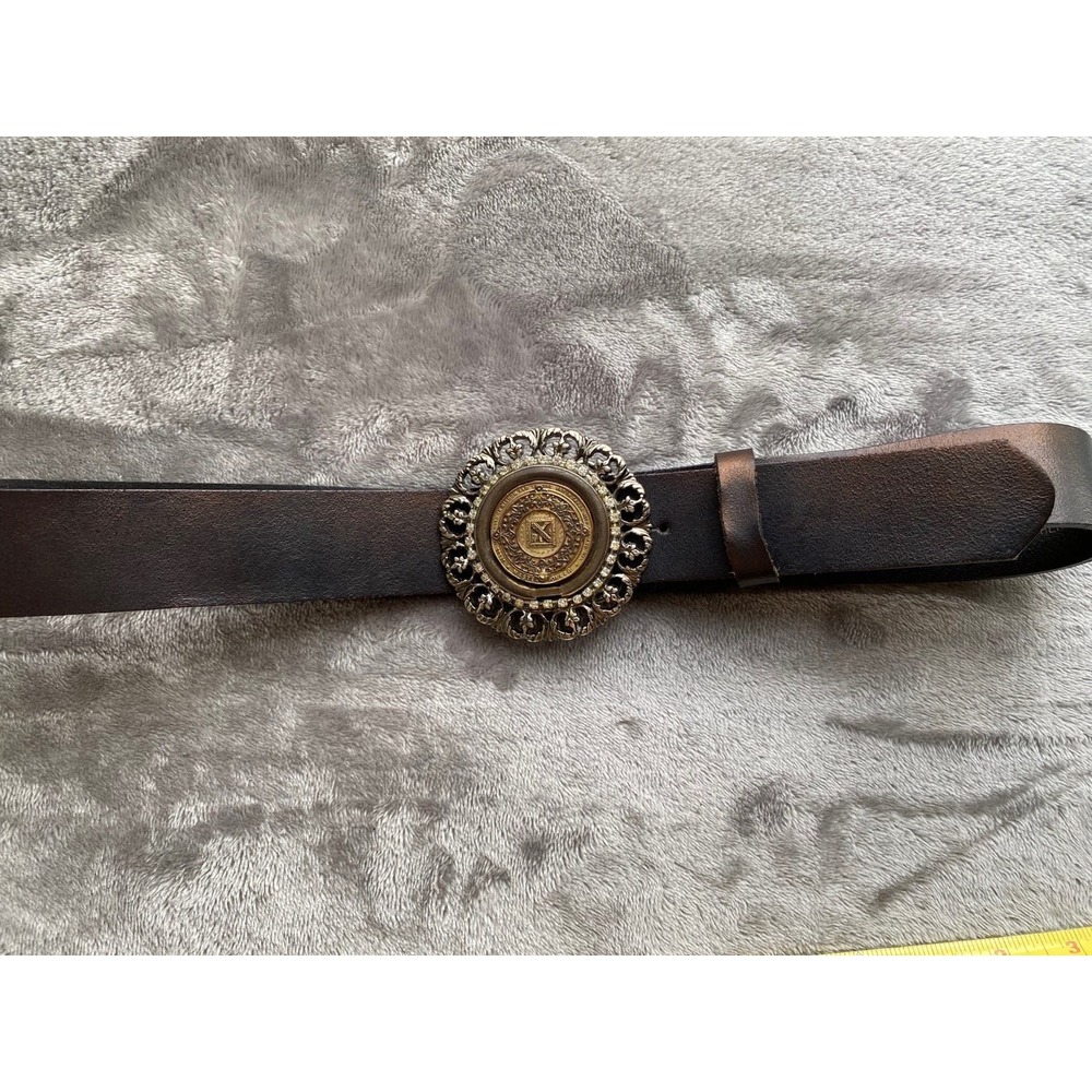 Leather Belt Whimsigoth Cowgirl Devotional Metal Rhinestones Western Rodeo sblk
